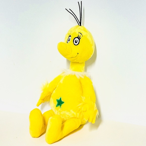 2/$6 3/$8 stuffies | Plush Sneech Dr. Seuss Yellow Bird with Green Star - Picture 2 of 5